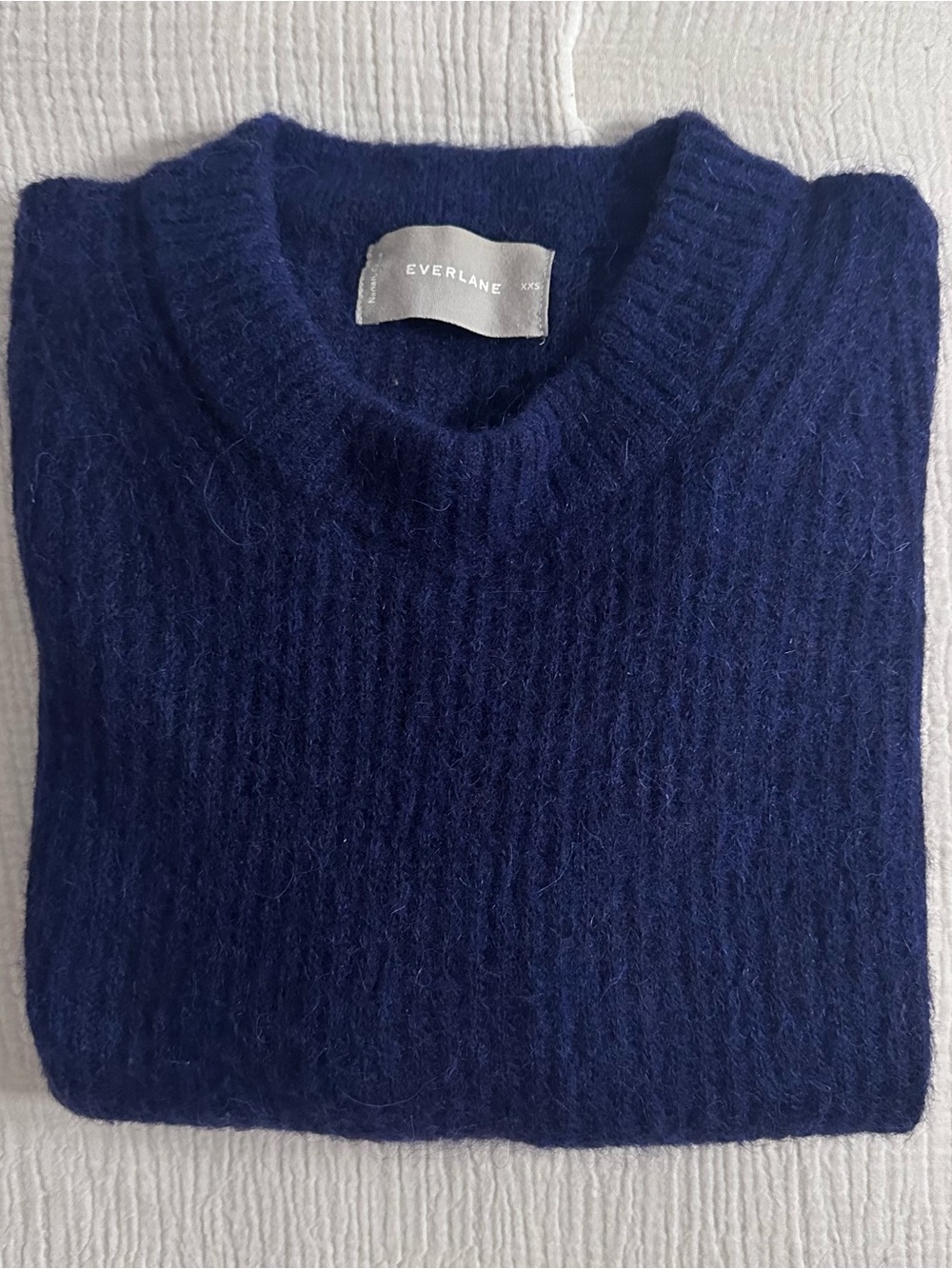 EVERLANE The oversized alpaca crew in Heather Cobalt - Blue Size XXS